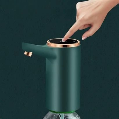 BUFFER® Retro Model Otomatik Damacana Pompası Aparatı Yeşil Renk Bakır Detaylı - 5