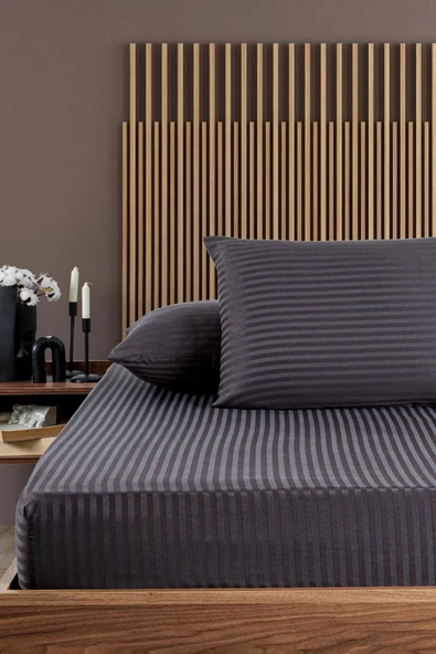 Soft Cotton Çift Kişilik Lastikli Çarşaf Takımı 180x200 cm + 2 adet Yastık Kılıfı 50x70 cm - 6