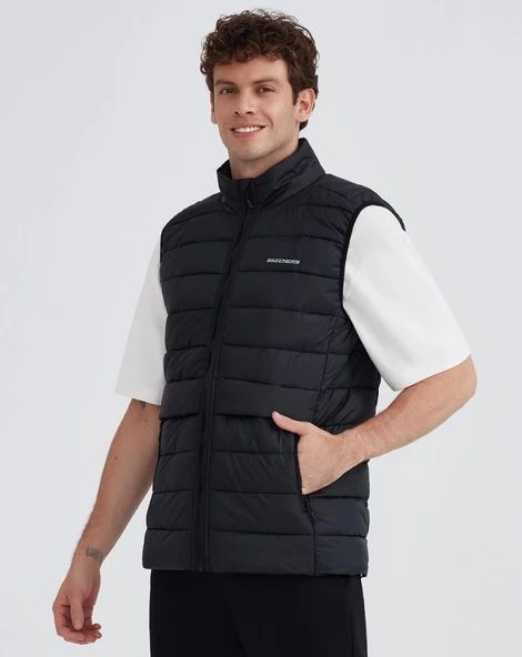 Skechers M Outerwear Padded Vest S231241 Erkek Yelek - Resim 7