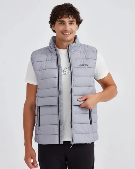 Skechers M Outerwear Padded Vest S231241 Erkek Yelek - Resim 4