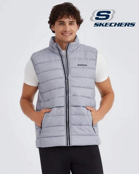 Skechers M Outerwear Padded Vest S231241 Erkek Yelek - Resim 2