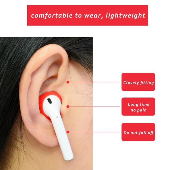 2 Çift-4 Adet Apple iPhone Earpods Kulaklık Silikonu Sabitleyici - 5