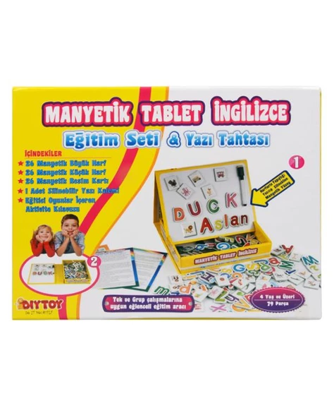 Manyetik Tablet İngilizce Eğitim Seti ve Yazı Tahtası