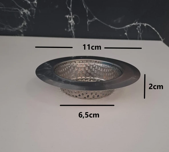 ÇÖP MAK PASLANMAZ SEYYAR LAVABO SÜZGECİ 11cm - 4