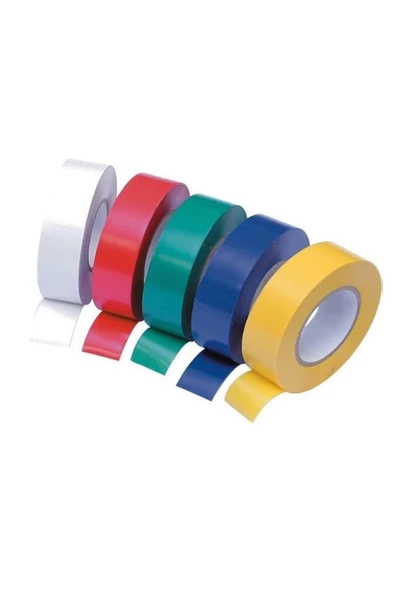 Şahnet Renkli Elektrik Bandı İzole Bant - 10 Adet PVC İzolasyon Bandı - 4