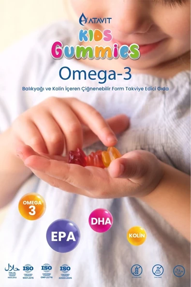 ATAVİT,Omega 3 Fish Oil Balık Yağı Gummıes Kids