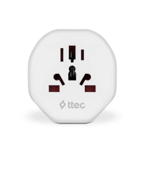Ttec Şarj Akım Korumalı 10A/250V Amerikan Ve Avrupa Tipi Priz Dönüştürücü Priz Çevirici Adaptör Priz - 5