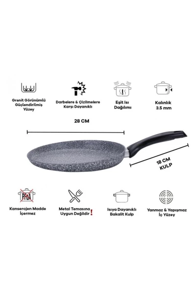 Ultra Granit Krep Tavası 28 cm - 3