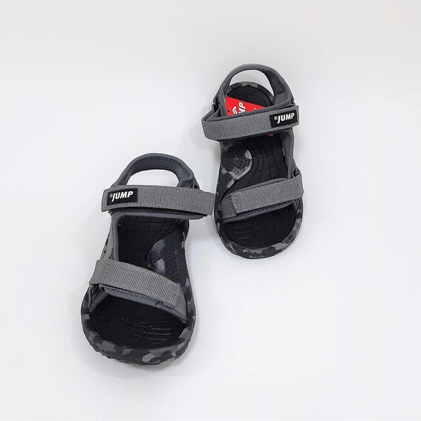 Jump 30066 Gri Cırtlı Rahat Erkek Çocuk Sandalet - 9