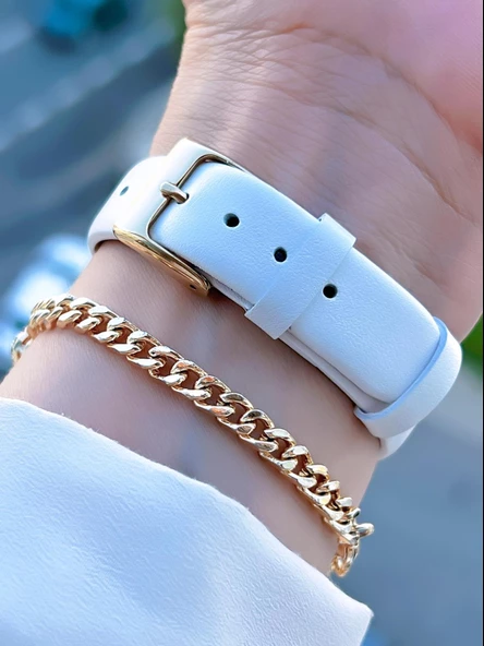 Daniel Klein Retro Vintage Model Deri Kordon 3 Atm Suya Dayanıklı Kadın Kol Saati+Bileklik DK13787.4 - Resim 3