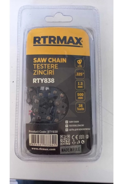 RTRMAX RTY838 PROFESYONEL ZİNCİR 500 MM 38 DİŞ
