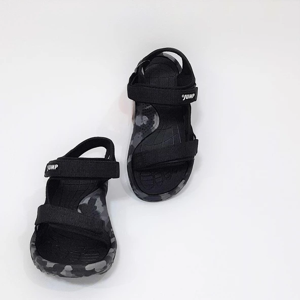 Jump 30066 Siyah Cırtlı Rahat Erkek Çocuk Sandalet - Resim 4