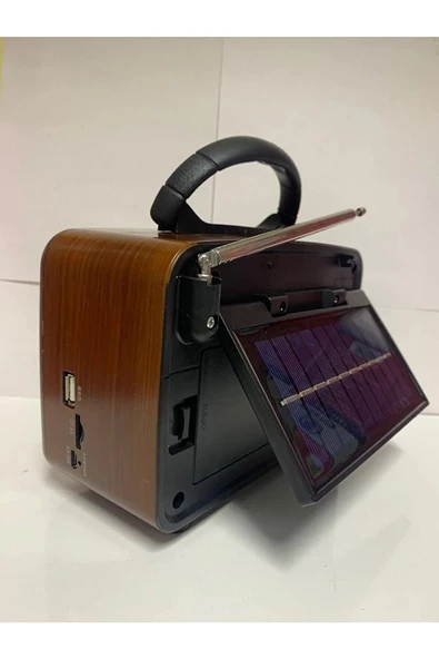 Janva Nostaljij Radyo Full Özellikli Şarjlı Lityum Pil Güneş Enerji ile şarj Usb- Sd girişi - Bluetooth - 4