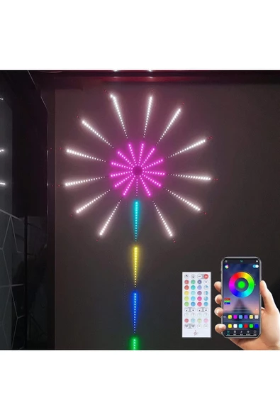 Janva Yıldız LED Kumandalı ve Telefon Uyumlu Sese Duyarlı Çok Animasyonlu Işık Çubuğu - 2