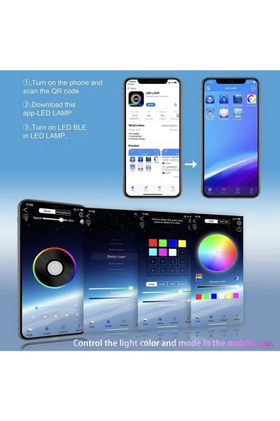 Janva Usb Uygulamadan Sese Duyarlı 9.9 Metre Rgb Yılbaşı Ledi Kumandalı Led Çam Ağacı Kayar Led Tv Arkası - 5