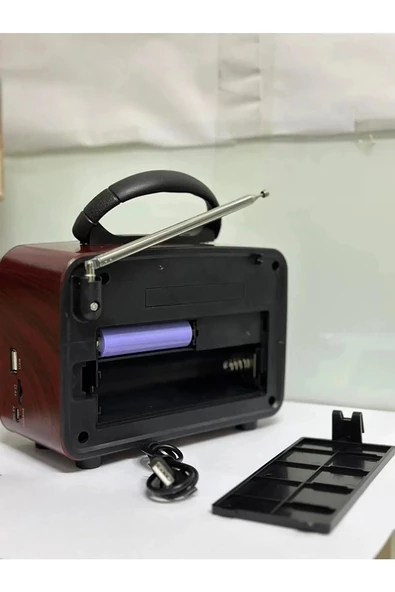 Janva Nostaljij Radyo Full Özellikli Şarjlı Lityum Pil Güneş Enerji ile şarj Usb- Sd girişi - Bluetooth - 5