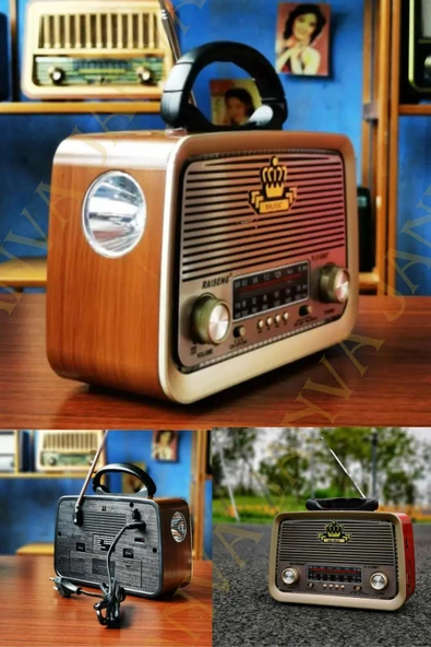 Janva Shop-rt-301 Nostaljik Görünümlü Bluetoothlu Mp3 Çalar Radyo Müzik Kutusu Rt301 - 6