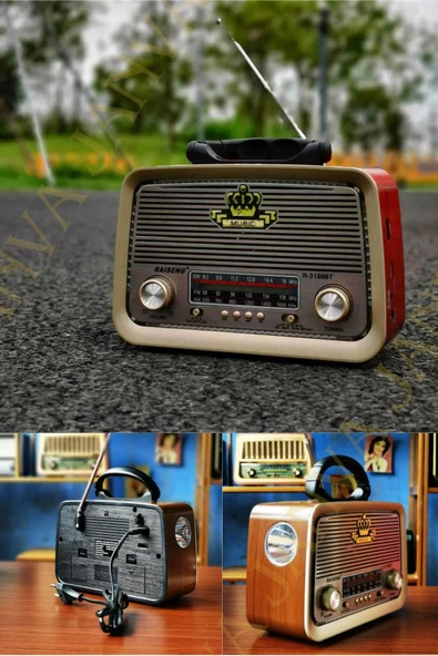 Janva Glr Yeni Rt-301 B Nostaljik Görünümlü Bluetoothlu Ve Fenerli Mp3 Çalar Radyo Müzik Kutusu