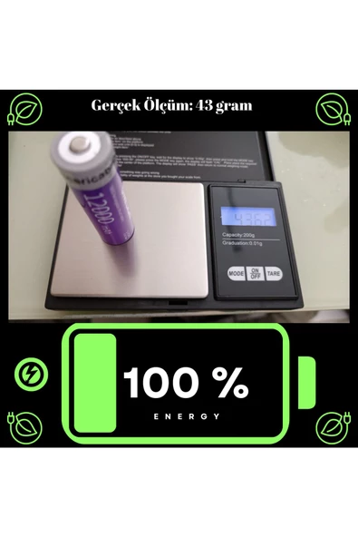 Janva 18650 Pil 12000 Mah 3,7v 13,32 Wh Şarjlı Lion Pil Yeni Üretim Kaliteli Tasarım Matkap Fener Radyo - 2