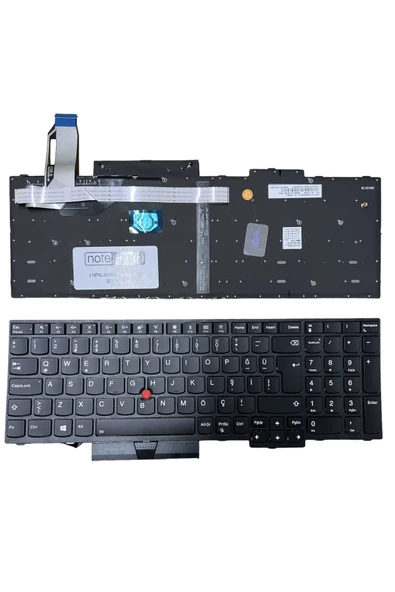 Lenovo ile Uyumlu ThinkPad E580, E585, E590, E595 Notebook Klavye Işıklı Siyah TR Çerçeveli