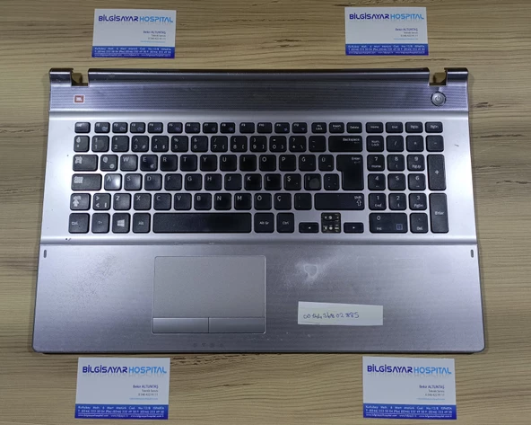 SAMSUNG NP550P KLAVYE DAHİL ÜST KASA NOTEBOOK LAPTOP 2.EL