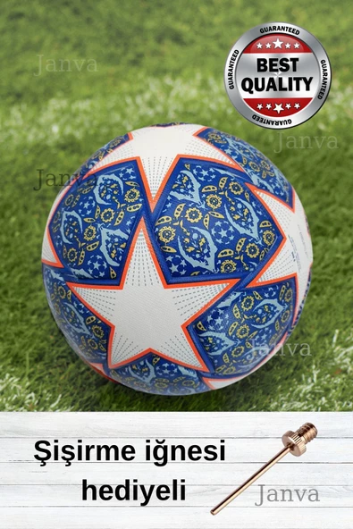 Uefa Şampiyonlar Ligi Özel Tasarım Futbol Topu 420 gram Lazer Kesim Maç Ve Antreman