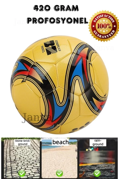 Uefa Şampiyonlar Ligi Özel Tasarım Futbol Topu 420 gram Lazer Kesim Maç Ve Antreman - 6