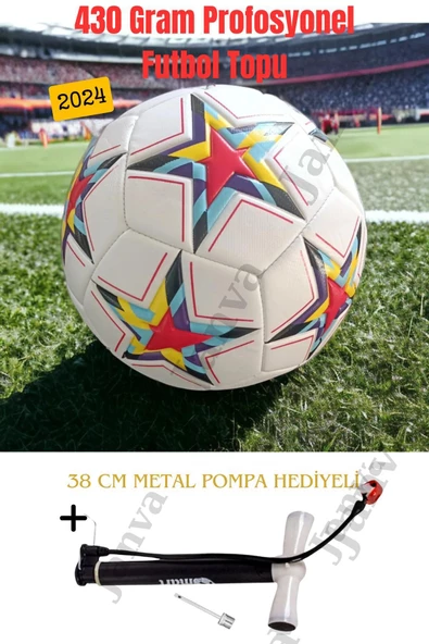 Şampiyonlar Ligi Tasarımı 420gram Kaliteli Futbol Topu Pompa ve Şişirme İğnesi Hediyeli Masterplus