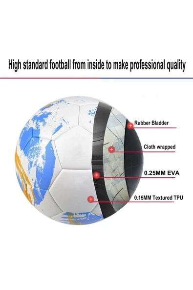 FİFA v23 Şampiyonlar Ligi Özel Tasarımı Futbol Topu Lazer Kesim 400 gram 1.Kalite Maç ve Halı saha - 6