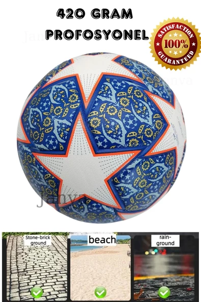 Istanbul Temalı Şampiyonlar Ligi Topu 5 Numara Lazer Kesim 420 gram Kaliteli Futbol Topu Pompa - Resim 4