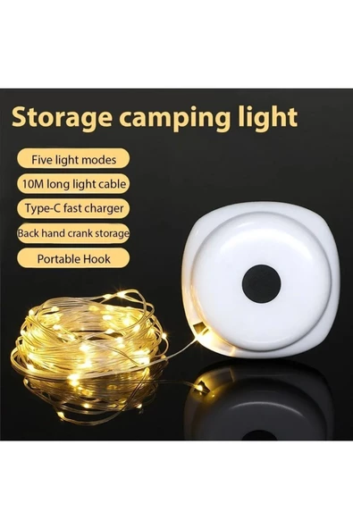 8.1 M Kamp Çadır Yılbaşı Organizasyon Led Gün Işığı Kamp Lambası Işıldak Fener Açılıp Toplanabilen - 2