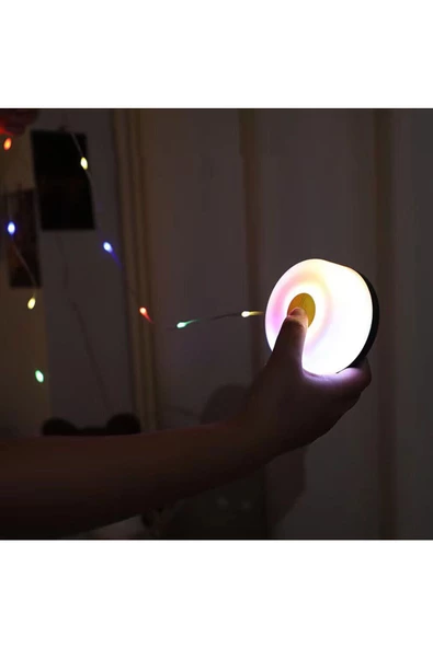 RGB Şarjlı 8x80 Led Kamp Lambası Işıldak Fener Dekor Lambası Yıl Başı Süsü Perde Peri Şerit Led - 4