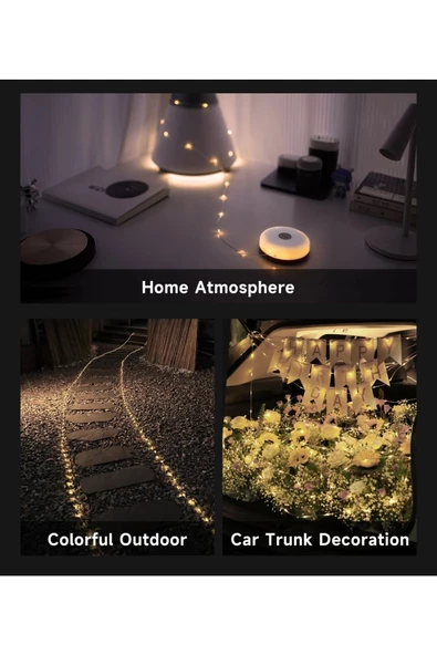 8.1 M Kamp Çadır Yılbaşı Organizasyon Led Gün Işığı Kamp Lambası Işıldak Fener Açılıp Toplanabilen - 3