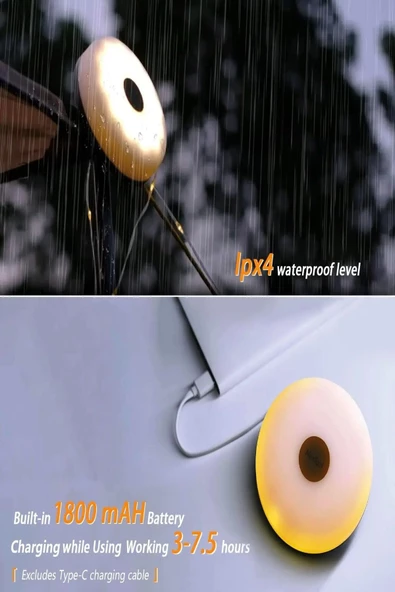 Şarjlı 8x80 Led Kamp Lambası Işıldak Fener Dekor Lambası Yıl Başı Süsü Perde Peri Şerit Led - 2