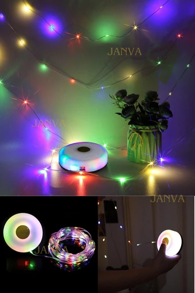 Rgb Şarjlı 8.1x80 Led Kamp Lambası Işıldak Fener Dekor Lambası Yıl Başı Süsü Perde Peri Şerit Led