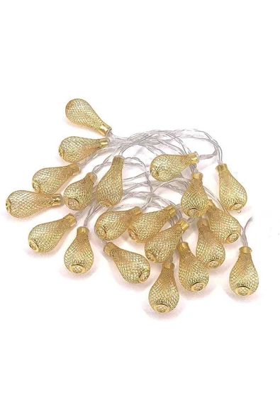 KIR DÜĞÜNÜ ÖZEL GOLD METAL SU DAMLASI LED IŞIK SU DAMLASI GÜN IŞIĞI LED IŞIK FişliLED IŞIK DEKOR LED - 2