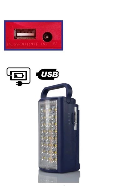 24 Led Ultra Güçlü Şarjlı Işıldak Powerbank El Feneri Kamp Masa Kafa Avcı Piknik Çadır Lambası - 4
