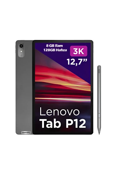 LENOVO   Tab P12 Tb370fu 8gb 128gb 3k 12.7'' Wifi Tablet Zacl0030tr Tab Pen Plus Hediyeli