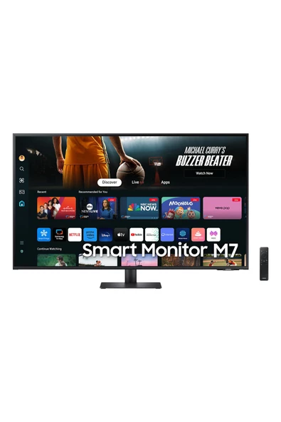 Samsung   43" 4Ms (GTG) 60Hz (USB-C,HDMI,USB-A) M7 M70D HDR10 VA Panel 4K UHD Akıllı Monitör - LS43DM702UUXUF