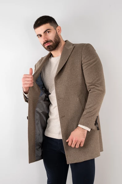 SİR REGULAR FİT ERKEK KAŞE KABAN - 4