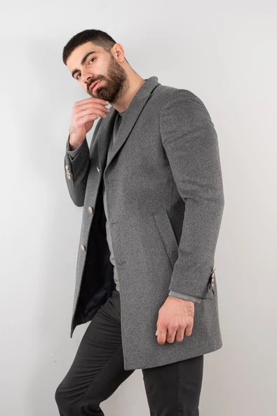 SİR REGULAR FİT ERKEK KAŞE KABAN - 8