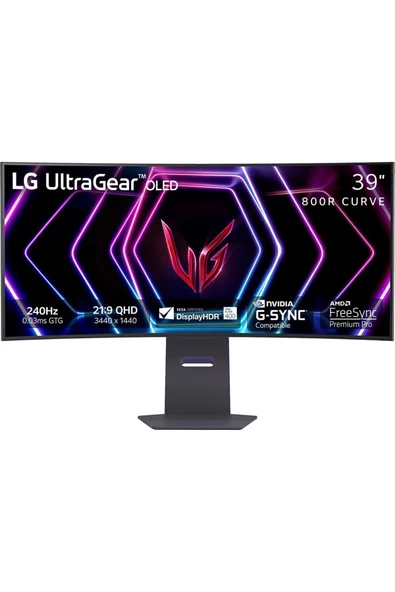 Lg Ultragear 39" 39Gs95qe-B 240Hz 0.03Ms (Gtg) Oled 800R Ultrawqhd Displayhdr True Black 400 Monitör