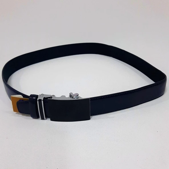 Fiyra 101-2 Lacivert 3,5cm Otomatik Tokalı Hakiki Deri Kemer - 6