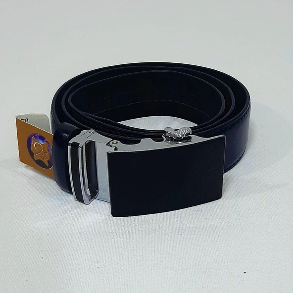 Fiyra 101-2 Lacivert 3,5cm Otomatik Tokalı Hakiki Deri Kemer - 5