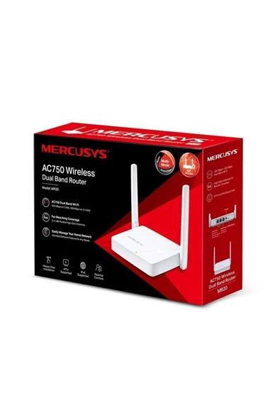 Mercusys Tp-link MR20 Ac750 Wireless Dual Band Router Menzil Genişletici Acces Point - 2