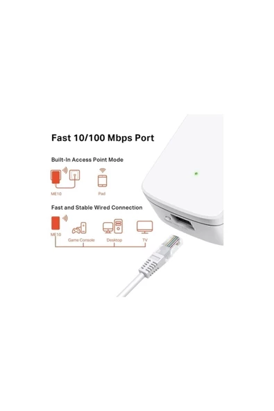 Mercusys   Me10 300 Mbps Wi-fi Range Extender Evrensel Wifi Menzil Genişletici - 3