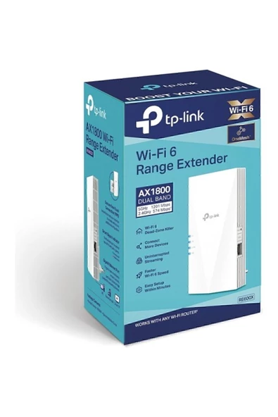 TP-LINK   RE600X, AX1800 Mbps OneMesh Wi-Fi 6 Menzil Genişletici, 1 Gigabit Bağlantı Noktası, Dahili Acces - 3