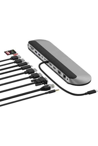 Belkin 11'i 1 Arada Evrensel USB-C Pro Bağlantı İstasyonunu - INC014btSGY