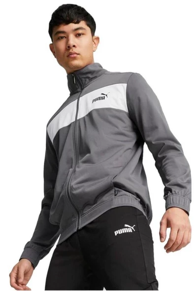 Puma Poly Suit 677427 69 Erkek Eşofman Takımı Gri S-XXL