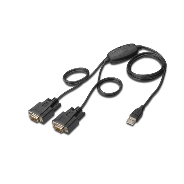 Digitus USB 2.0 <-> 2 x RS232 (Seri) Çevirici Kablosu, 1.5 metre